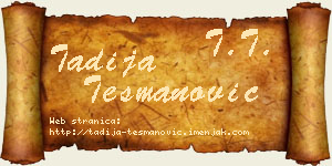 Tadija Tešmanović vizit kartica